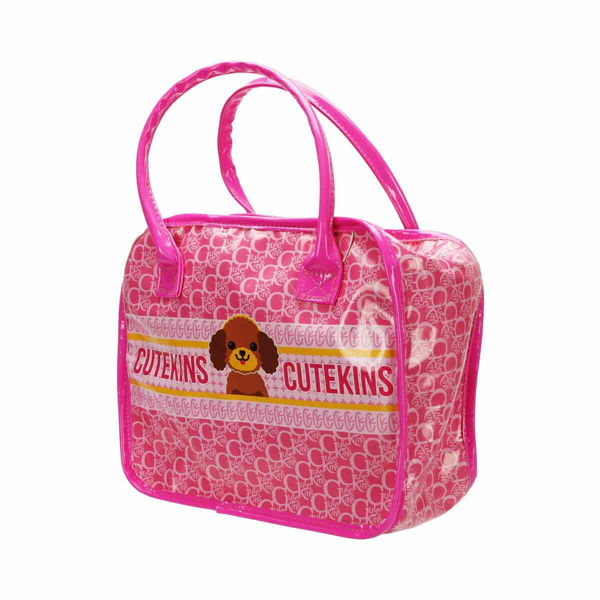 Cutekins Taşıma Çantalı Peluş Köpek | 32 cm Yumuşak Uyku Arkadaşı | Şık Taşıma Çantalı Evcil Hayvan Seti