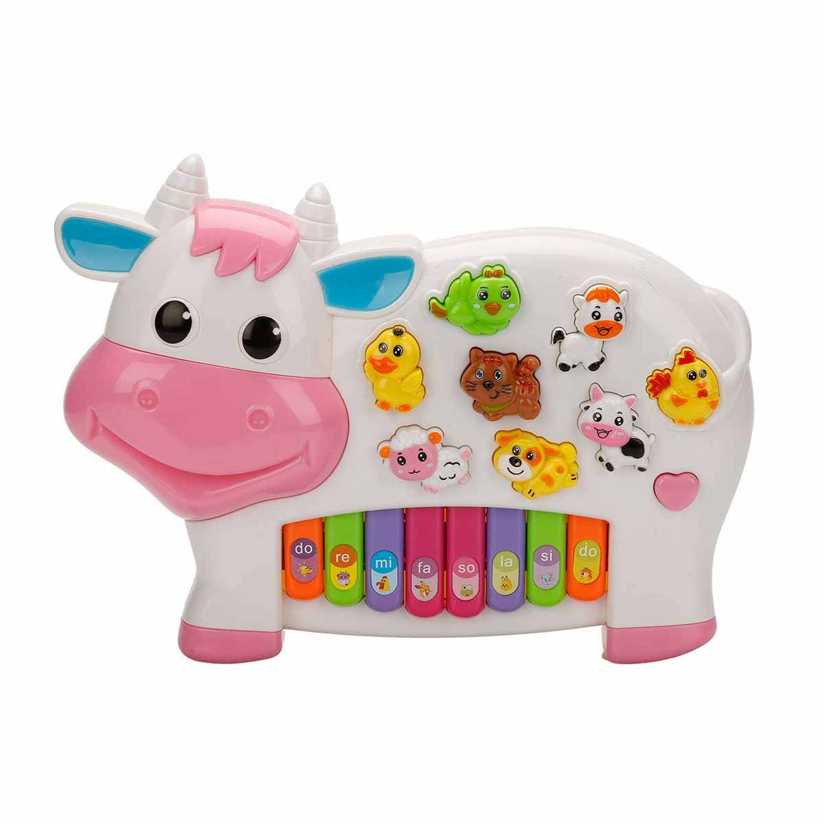 Çiftlik Hayvanları Sesli ve Işıklı İnek Piyano
