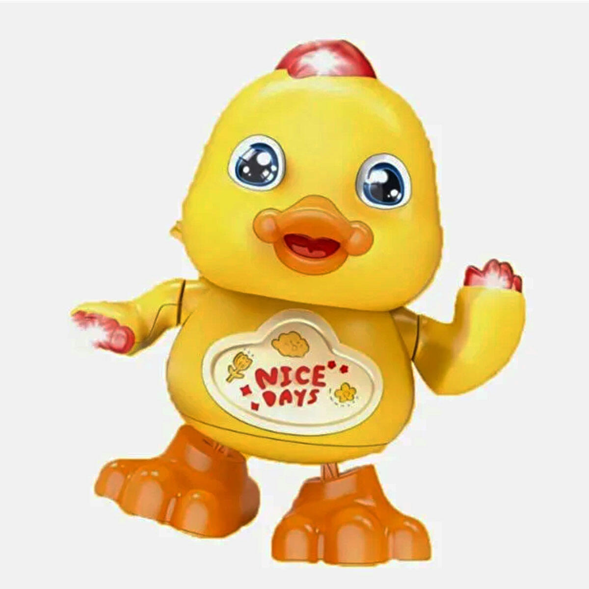 Pilli Sesli Işıklı Dans Eden Sevimli Ördek | Işıklı ve Müzikli Bebek Oyuncağı | Hareketli Dans Eden Figür