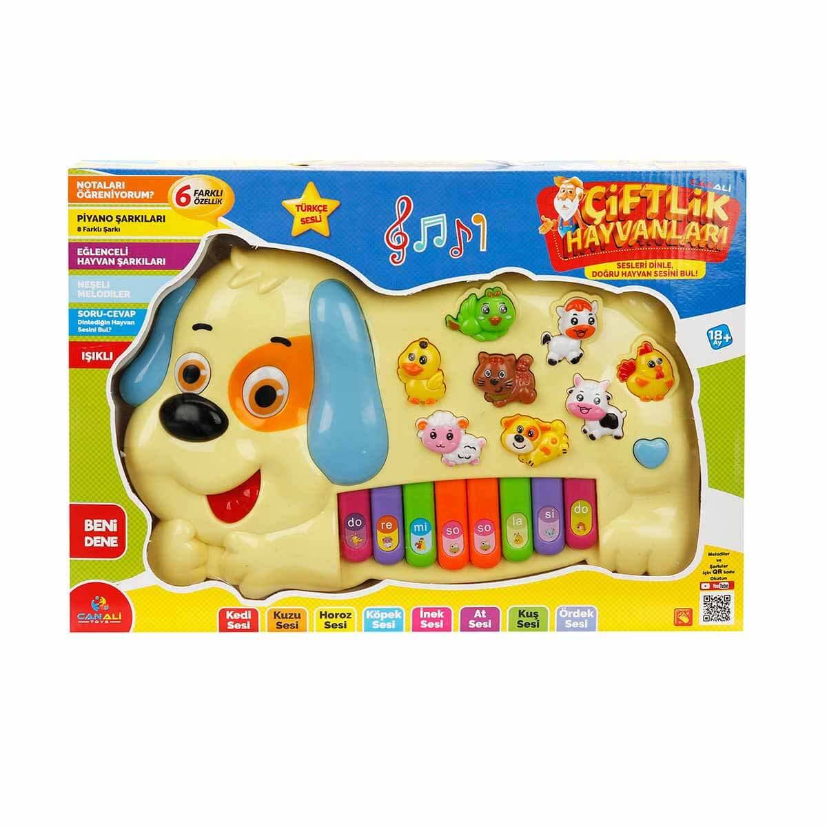 Çiftlik Hayvanları Sesli ve Işıklı Köpek Piyano