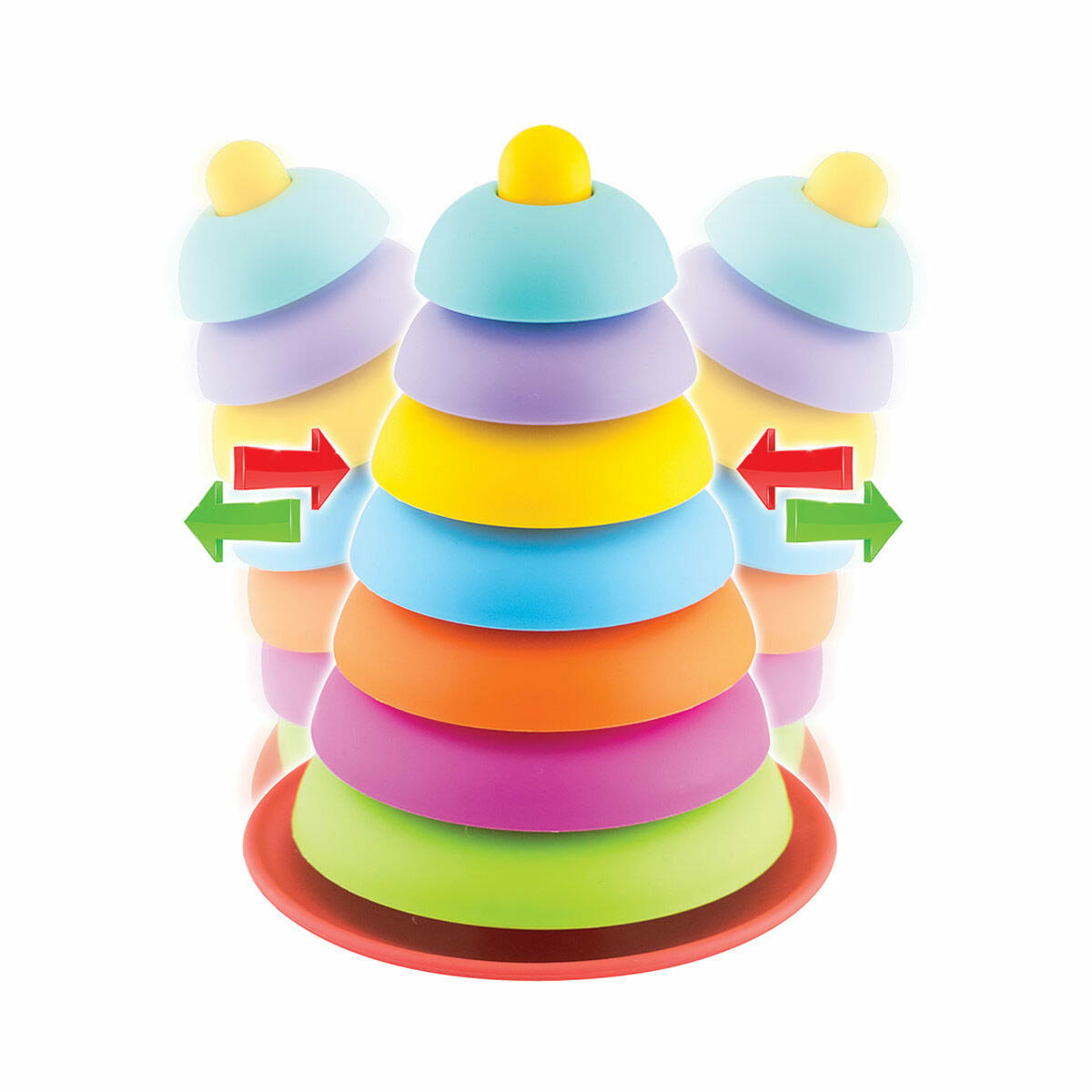 Dede Sallanan Halkalar 9 Parça | Eğitici Bebek Oyuncağı | Renkli Halka Dizme Kulesi