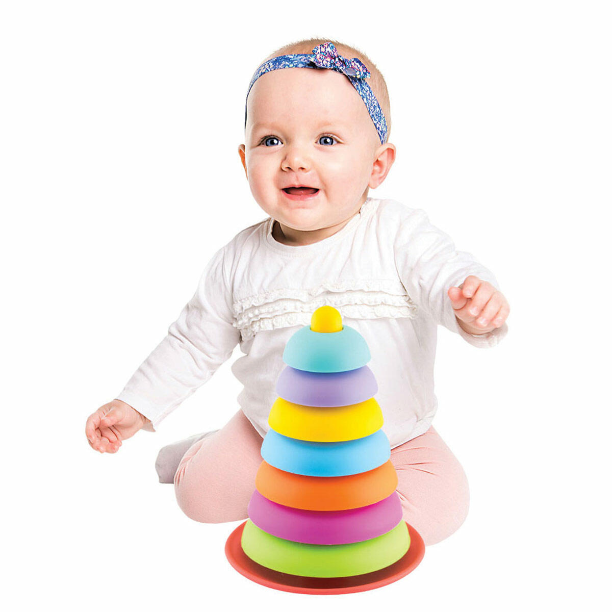 Dede Sallanan Halkalar 9 Parça | Eğitici Bebek Oyuncağı | Renkli Halka Dizme Kulesi