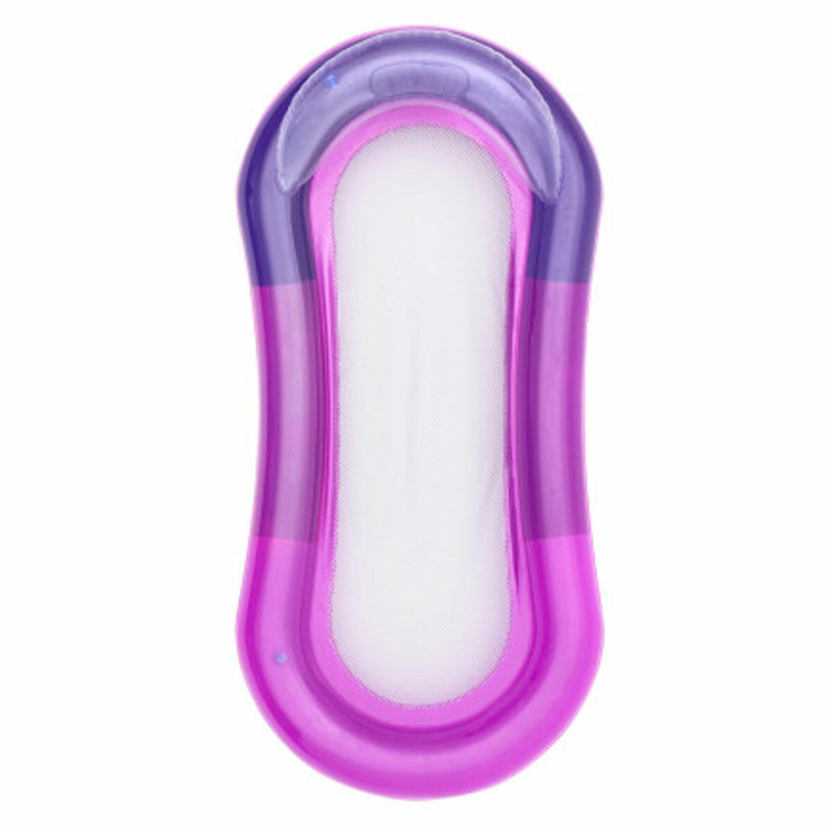 Deluxe Fileli Şişme Deniz Yatağı 160 cm | Konforlu Baş Yastıklı Havuz Yatağı | Fileli Su Hamak ve Deniz Yastığı