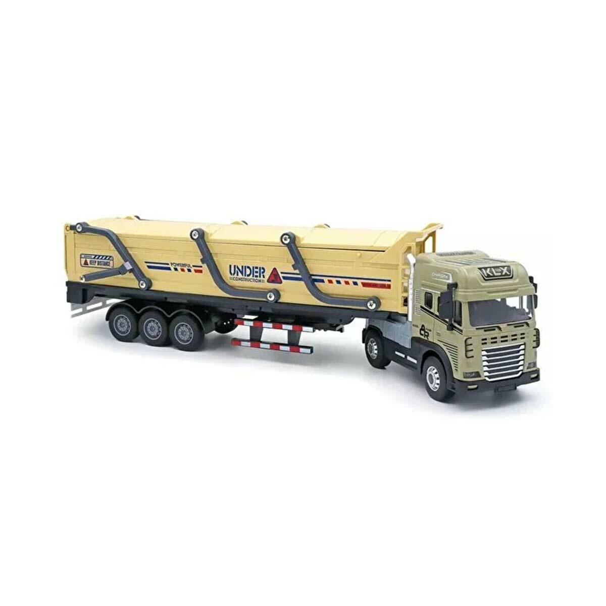 Die Cast Sesli Işıklı Tanker Taşıyan Tır | 40 CM Dev Boy | Ayrılabilir Dorseli Sürtmeli