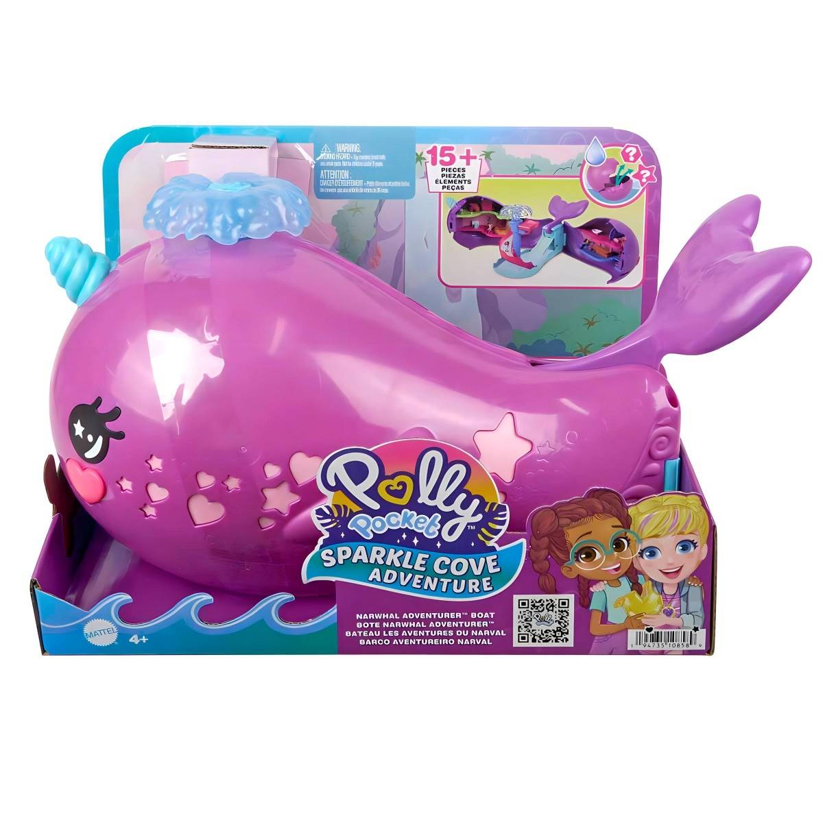 Polly Pocket Sparkle Cove Narwhal Maceracı Teknesi