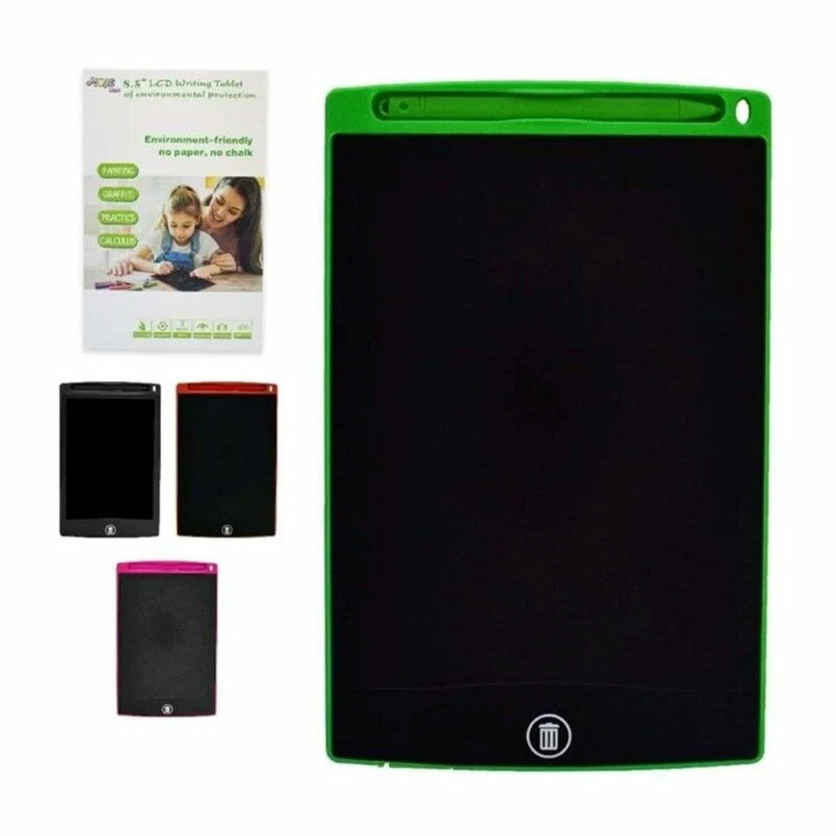 Dijital Çizim Tableti ve LCD Yazı Tahtası | Göz Dostu Radyasyonsuz Ekran, Tek Tuşla Silme Özellikli Taşınabilir Grafik Tablet