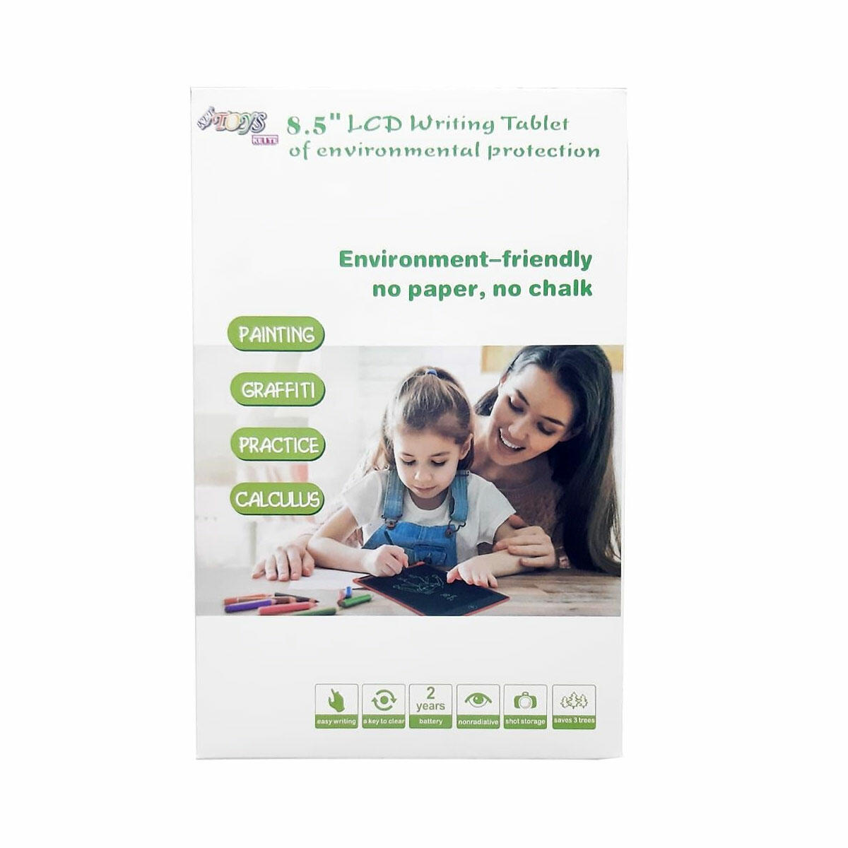 Dijital Çizim Tableti ve LCD Yazı Tahtası | Göz Dostu Radyasyonsuz Ekran, Tek Tuşla Silme Özellikli Taşınabilir Grafik Tablet