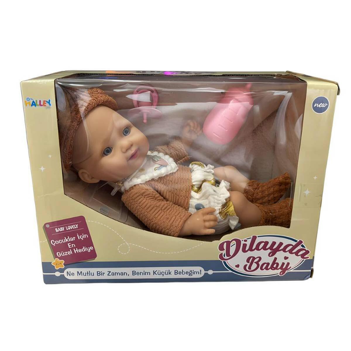 Dilayda Baby Tam Kauçuk Et Bebek Seti | 26 CM Emzik Ve Biberonlu