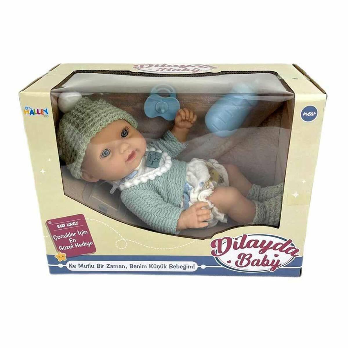 Dilayda Baby Tam Kauçuk Et Bebek Seti | 26 CM Emzik Ve Biberonlu