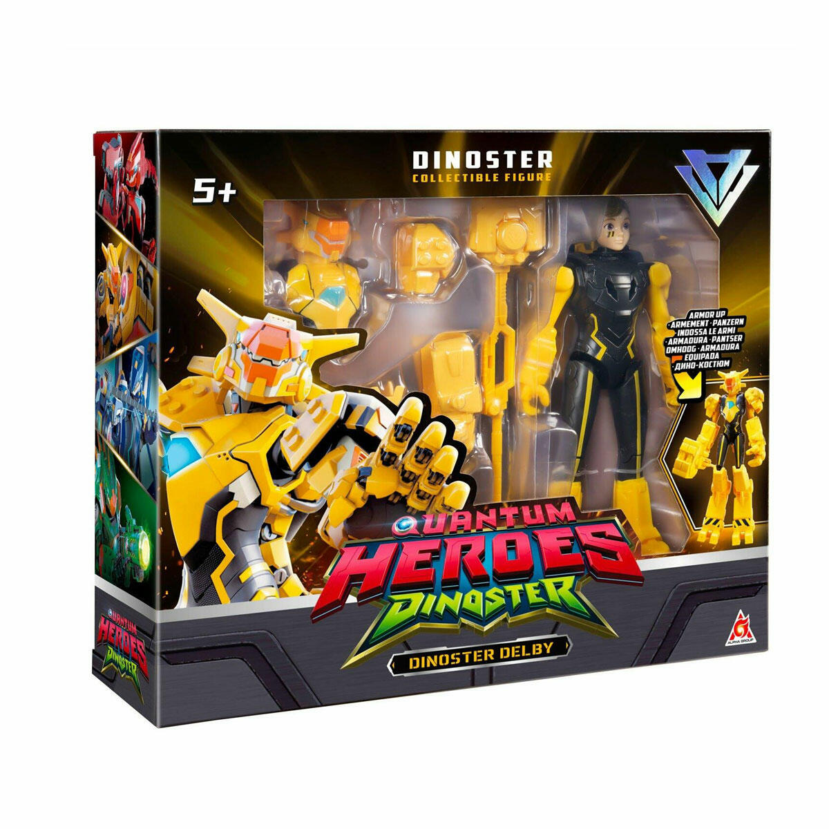 Dinoster Heroes Delby Zırhlı Aksiyon Karakter Figürü | 20 cm Lider Delby | Dönüşebilen Ankylo Zırhlı ve Hareketli Figür