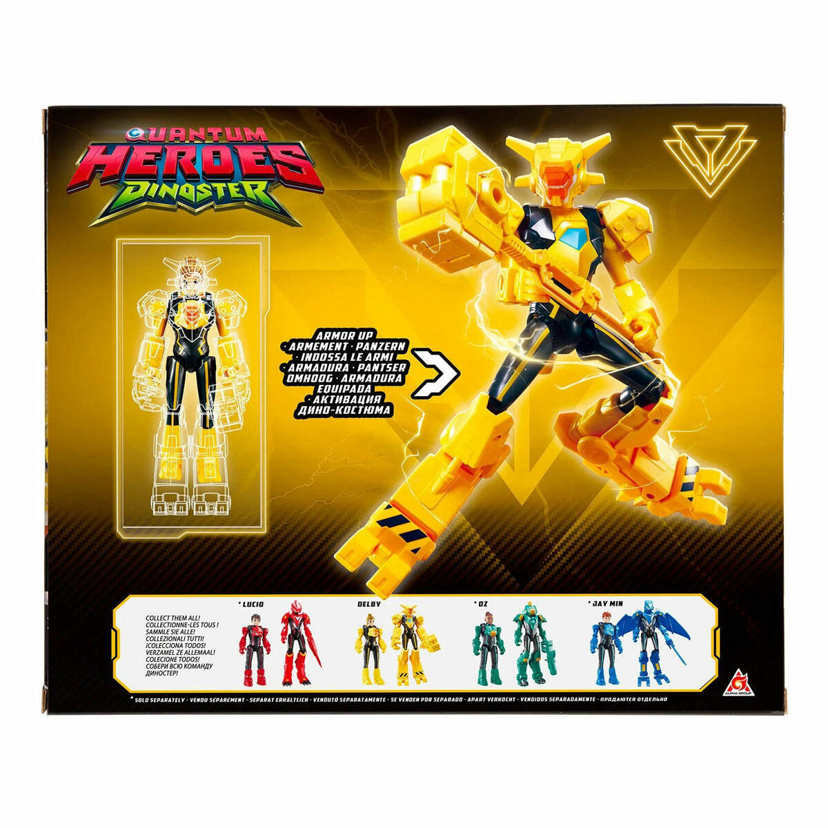 Dinoster Heroes Delby Zırhlı Aksiyon Karakter Figürü | 20 cm Lider Delby | Dönüşebilen Ankylo Zırhlı ve Hareketli Figür