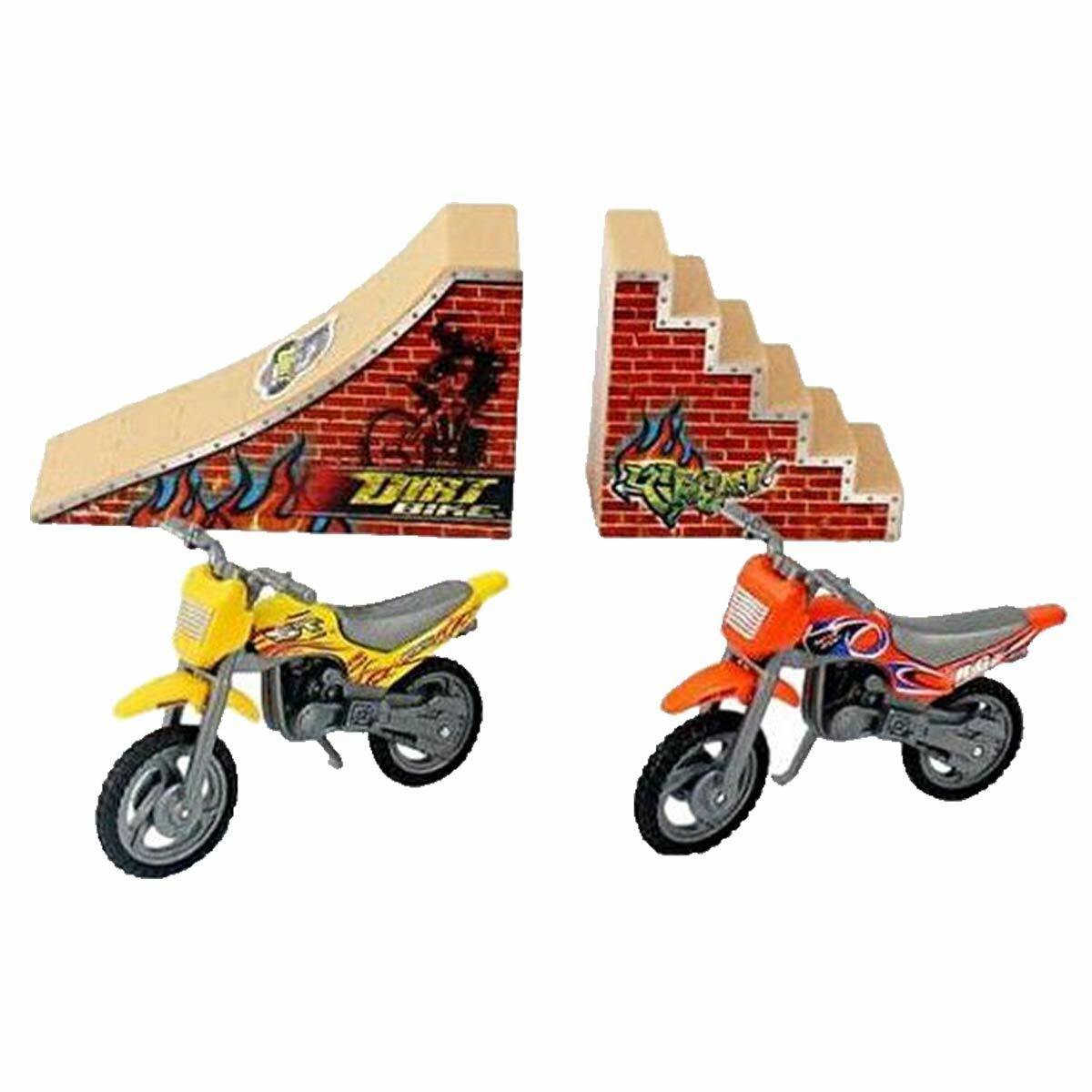 Express Wheels Dirt Bike Bisiklet Parkur Seti | Akrobasi Ve Parmak Bisikleti Seti | Özelleştirilebilir Mini Rampalı Oyun Seti