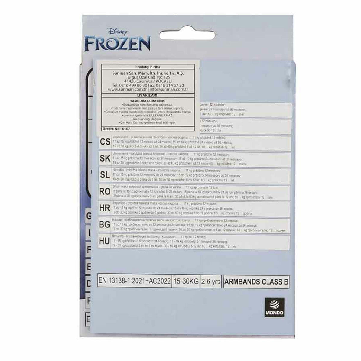 Disney Frozen Şişme Kolluk (15x23 cm) | Yüzmeyi Öğrenmeye Yardımcı Dayanıklı Lisanslı Kolluk