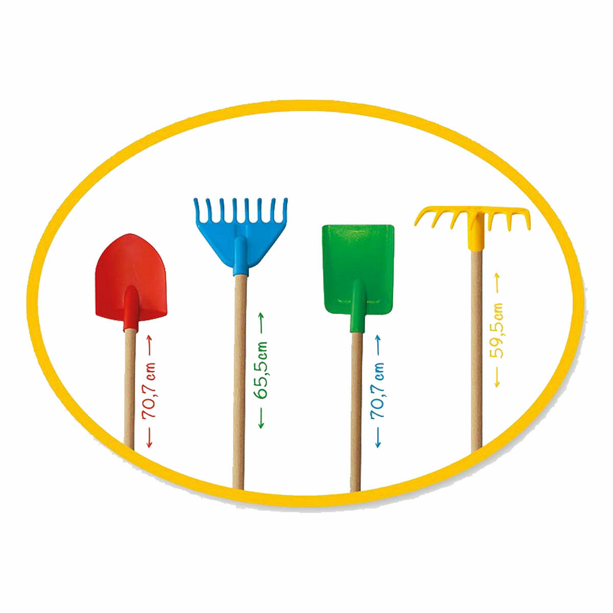 Dolu Tırmık Kürek Seti 4 Farklı Parça | Büyük Boy Bahçe Oyuncakları | Çocuklar İçin Eğitici Dış Mekan Aktivite Seti