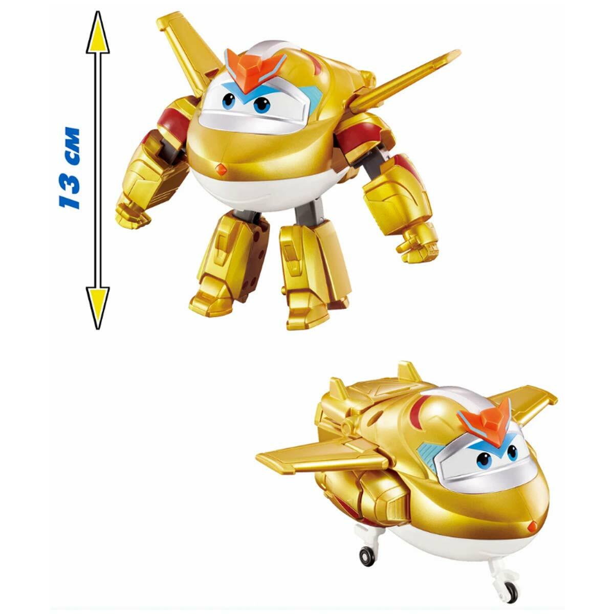 Harika Kanatlar Dönüşen Golden Boy 12 cm | 5. Sezon Altın Figür | 3 Adımda Uçaktan Robota Dönüşen Oyuncak