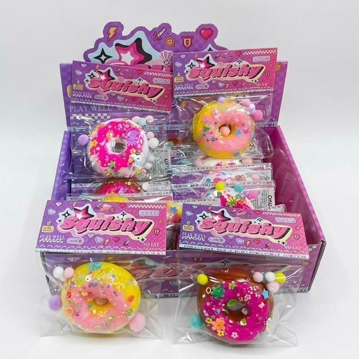 Donut Şeklinde Boncuklu Squishy | Renkli Boncuklu Antistres Donut | Şeffaf Sensory Donut Oyuncak