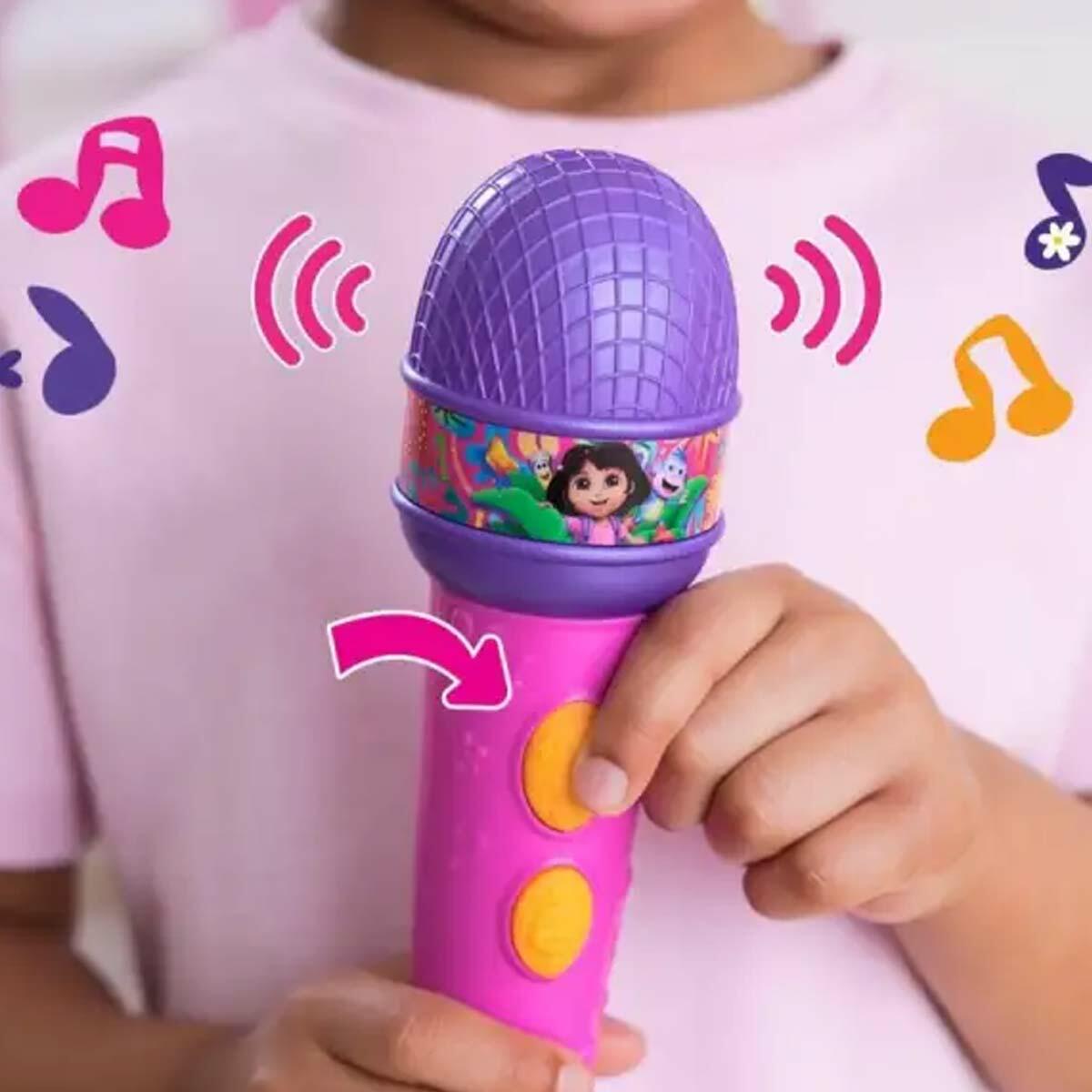 Dora Yağmur Ormanı Ritmi Sesli Mikrofon | 5 Farklı Şarkı ve Ses Efekti | Küçük Kaşifler İçin İnteraktif Müzik Oyuncağı