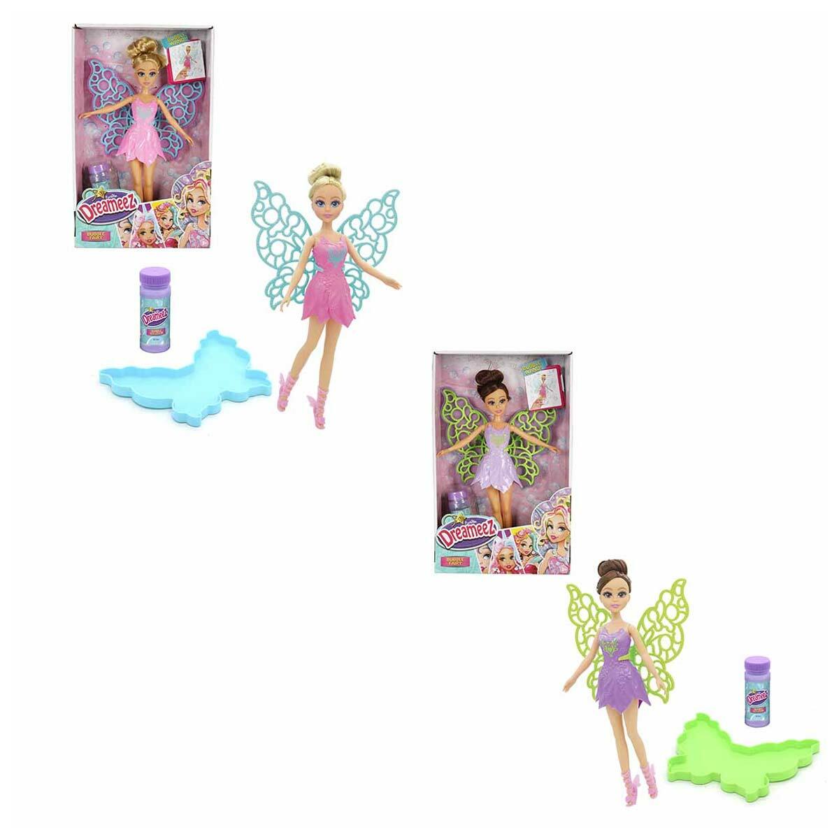 Dreameez Baloncuk Perisi | 31 cm Baloncuk Üfleyen Sihirli Kanatlı Bebek | Dreameez Bubble Fairy Seti