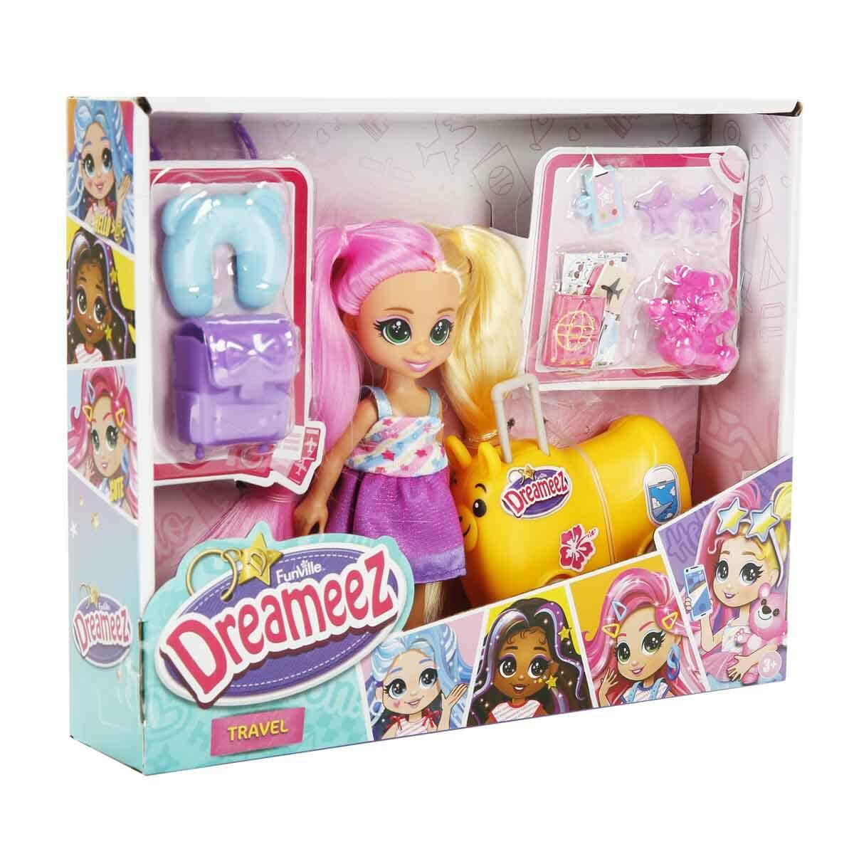 Dreameez Mini Bebek ve Seyahat Oyun Seti | Unicorn Bavullu Tatil Seti | Aksesuarlı Eğitici Evcilik Oyuncağı