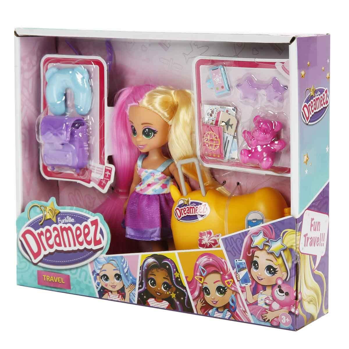 Dreameez Mini Bebek ve Seyahat Oyun Seti | Unicorn Bavullu Tatil Seti | Aksesuarlı Eğitici Evcilik Oyuncağı