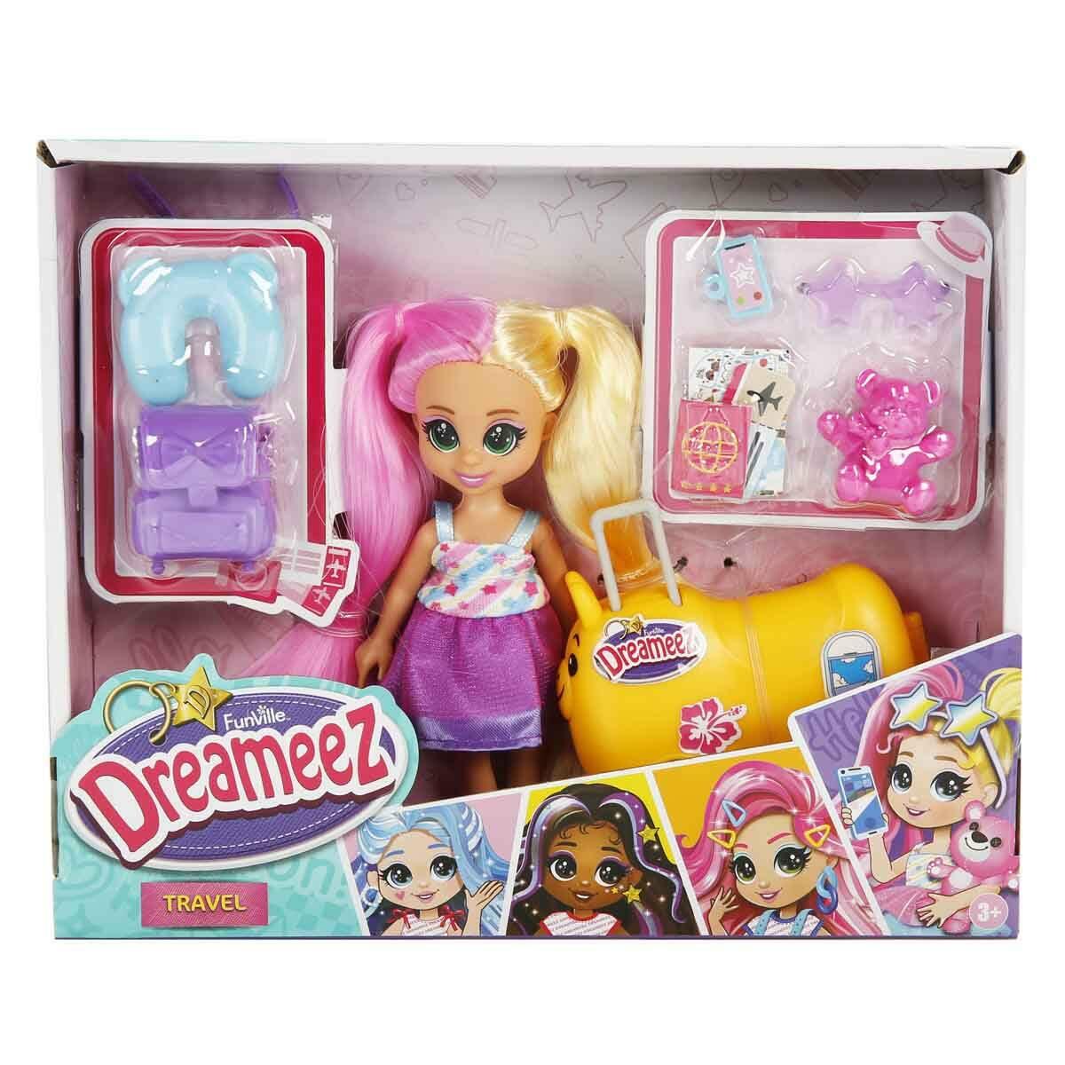 Dreameez Mini Bebek ve Seyahat Oyun Seti | Unicorn Bavullu Tatil Seti | Aksesuarlı Eğitici Evcilik Oyuncağı