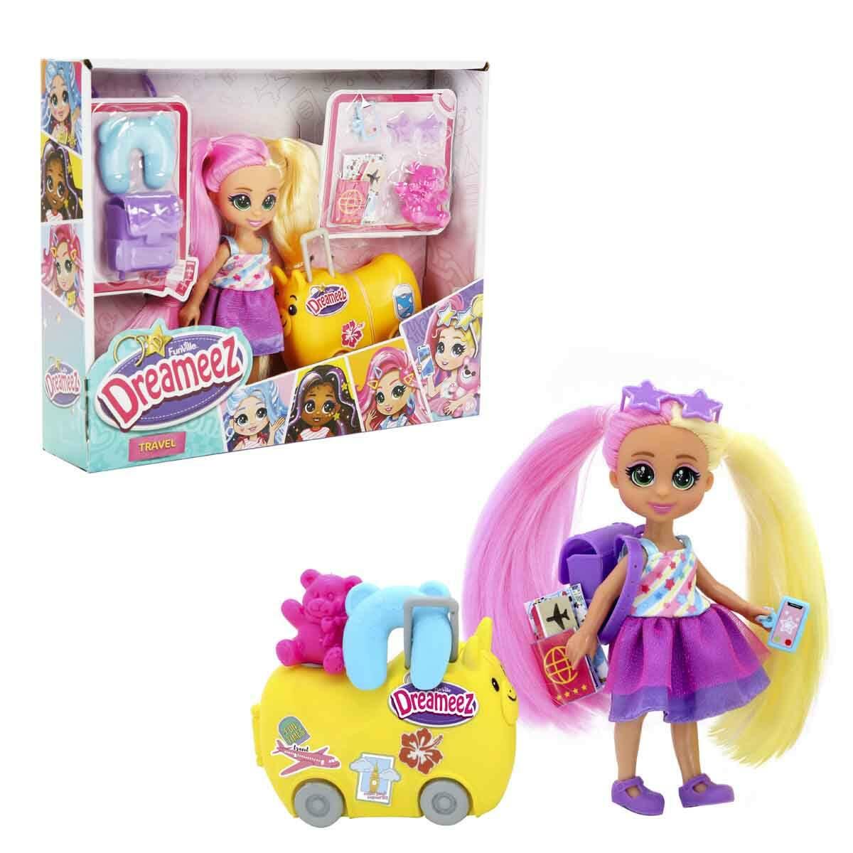 Dreameez Mini Bebek ve Seyahat Oyun Seti | Unicorn Bavullu Tatil Seti | Aksesuarlı Eğitici Evcilik Oyuncağı