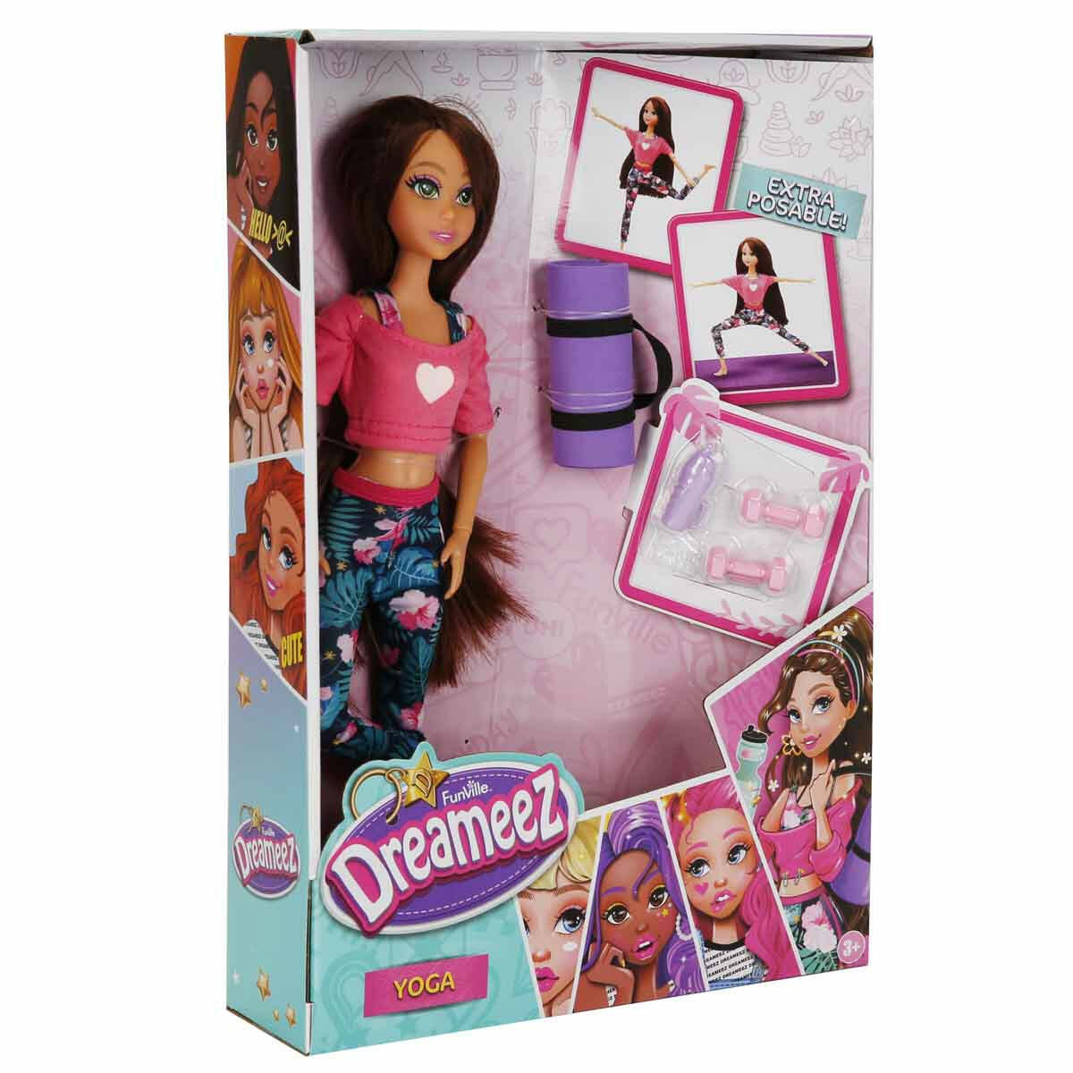 Dreameez Yoga Oyun Seti | 30 cm Hareketli Eklemli Bebek | Mat Ve Aksesuarlı Sağlıklı Yaşam Seti