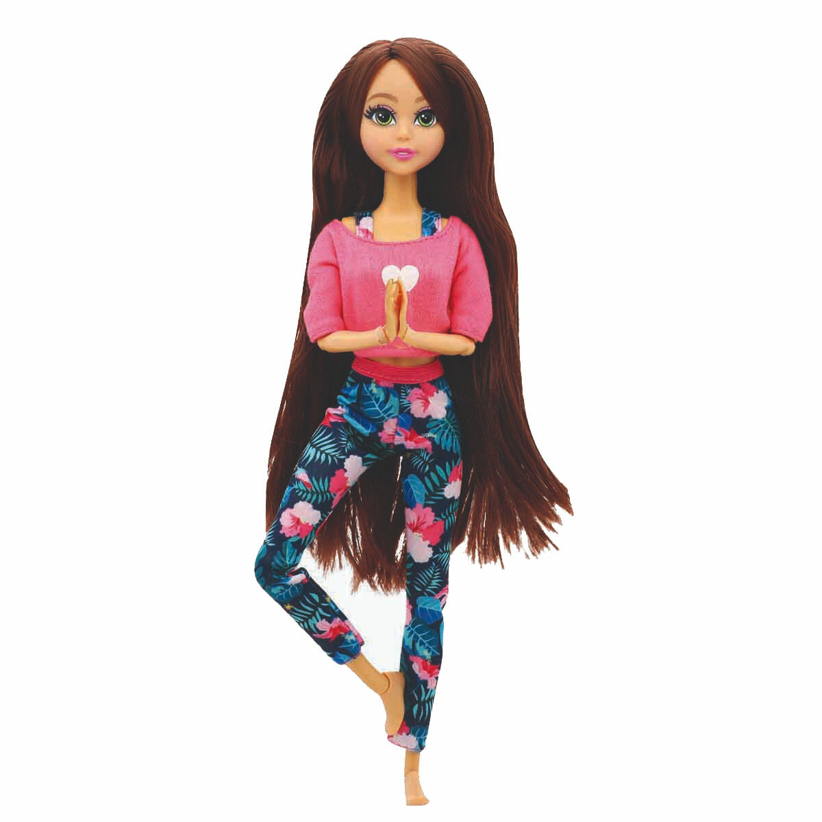 Dreameez Yoga Oyun Seti | 30 cm Hareketli Eklemli Bebek | Mat Ve Aksesuarlı Sağlıklı Yaşam Seti