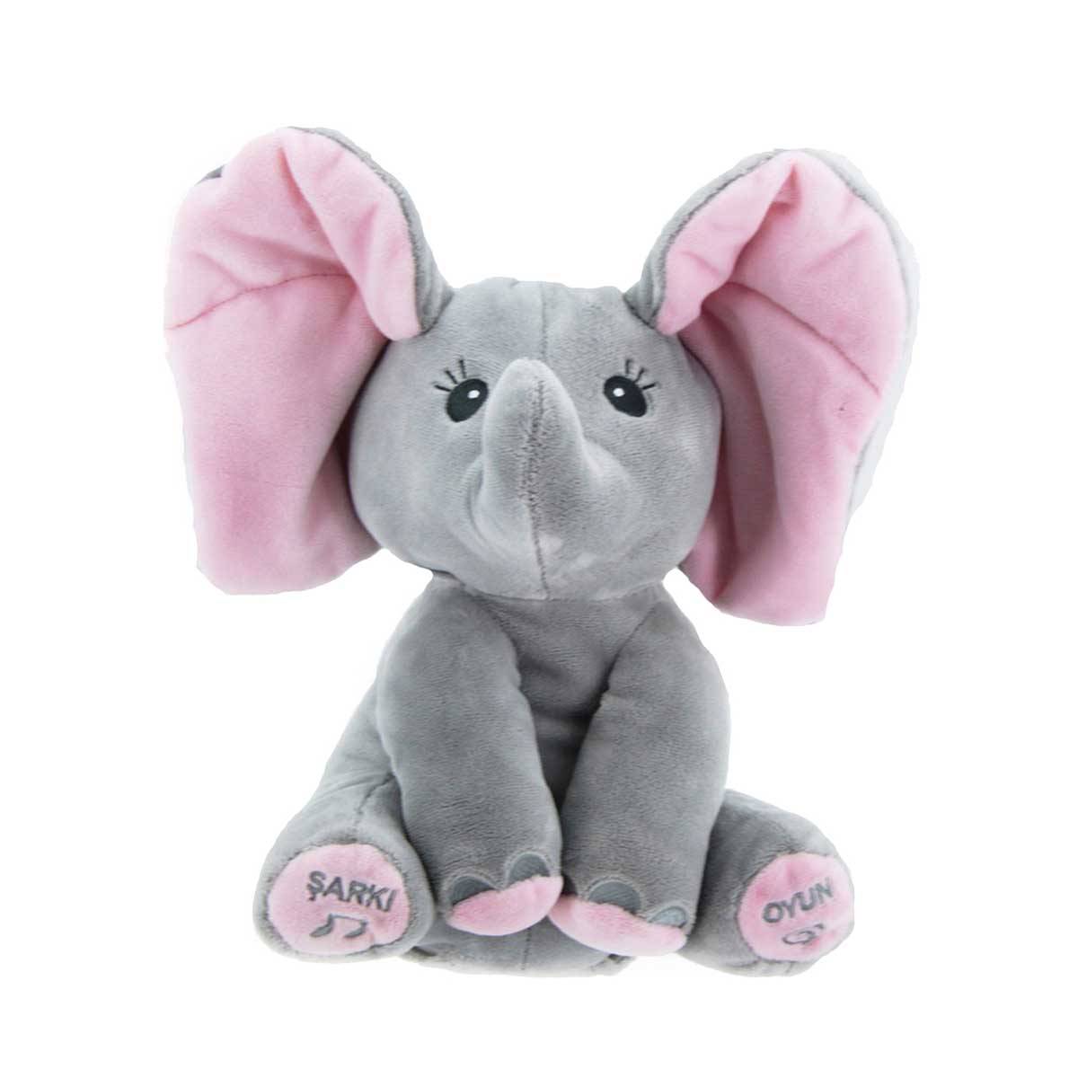 Babycim Neşeli Oyuncu Fil Sesli Peluş 30 cm