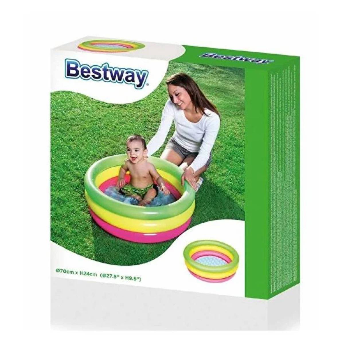 Bestway Bebek Havuzu Renkli 3 Bölmeli 70x24 cm