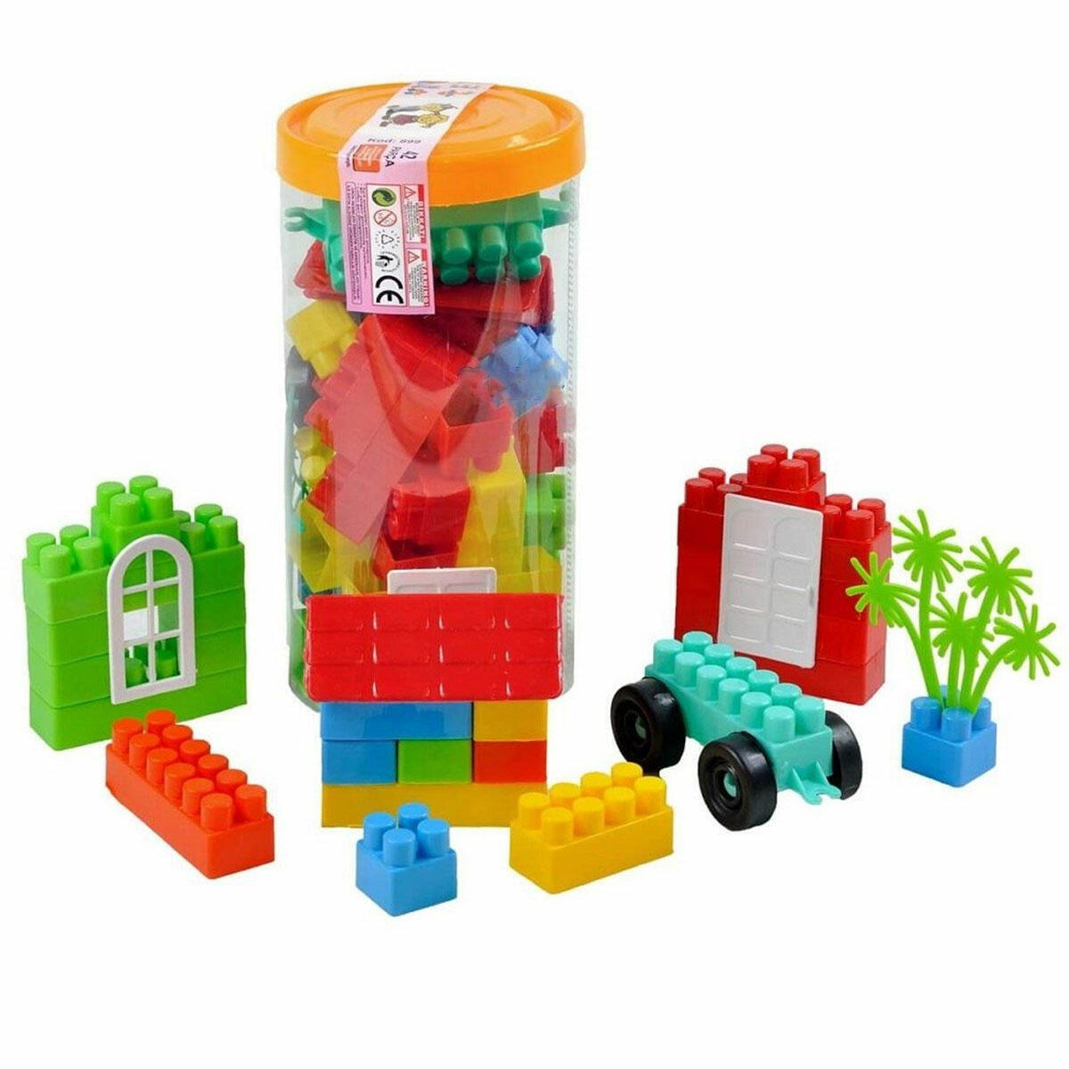 Efe Oyuncak 42 Parça Blok Set | Eğitici Renkli Bloklar | 18 Ay+ Çocuklar İçin İnşa ve Zeka Oyun Seti