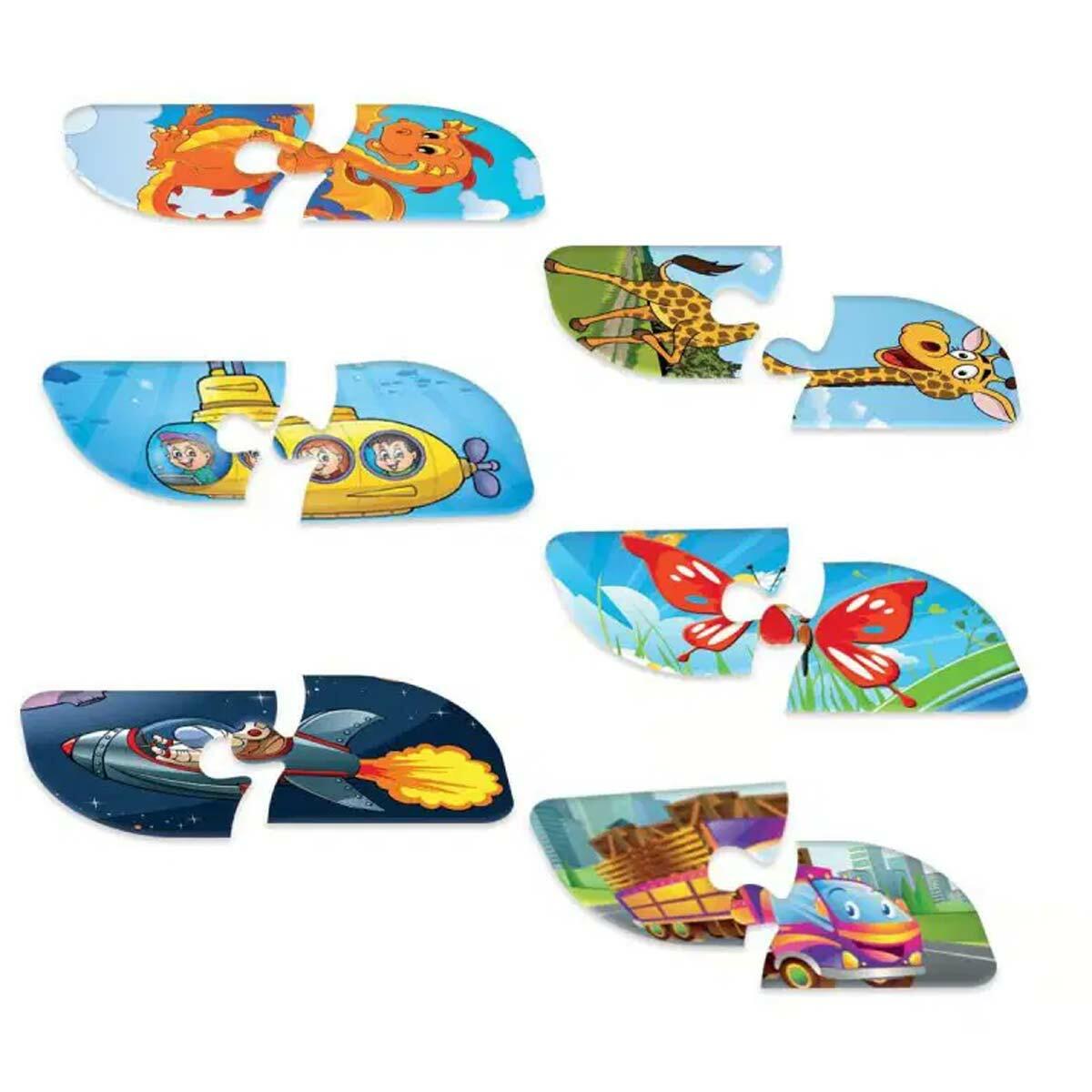 Eğitici Tamamlama Kartları 40 Parça | İlk Eşleştirme Ve Mantık Oyunu | Renkli Puzzle Blokları