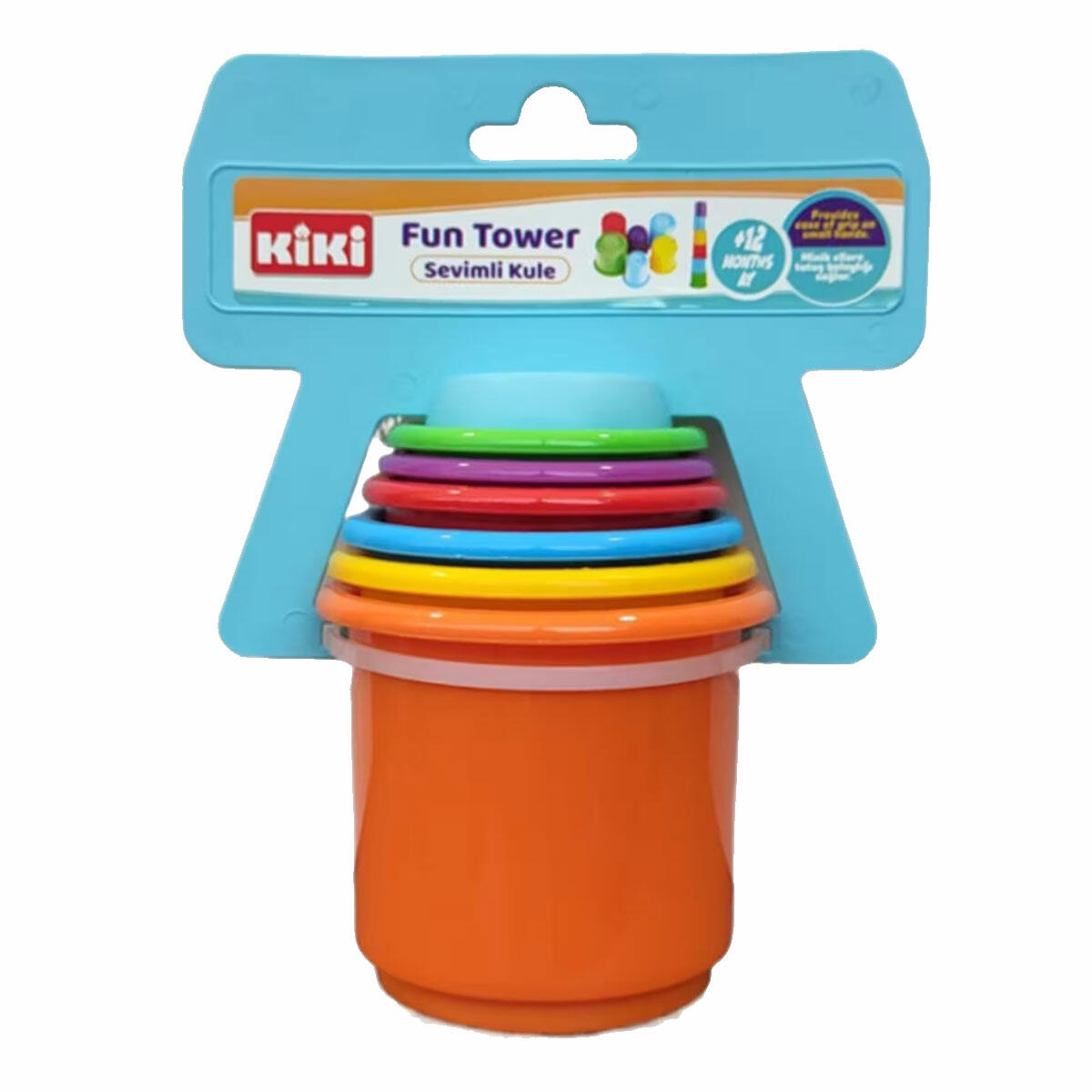 Eğlenceli Bardaklar Sevimli Kule | Bebekler İçin İç İçe Geçen İstifleme Bardakları | 12 Ay+ Eğitici Duyusal Gelişim Oyuncağı