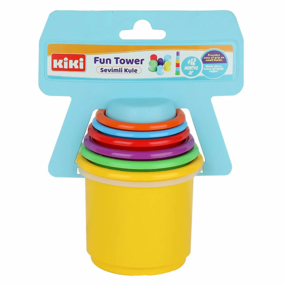 Eğlenceli Bardaklar Sevimli Kule | Bebekler İçin İç İçe Geçen İstifleme Bardakları | 12 Ay+ Eğitici Duyusal Gelişim Oyuncağı