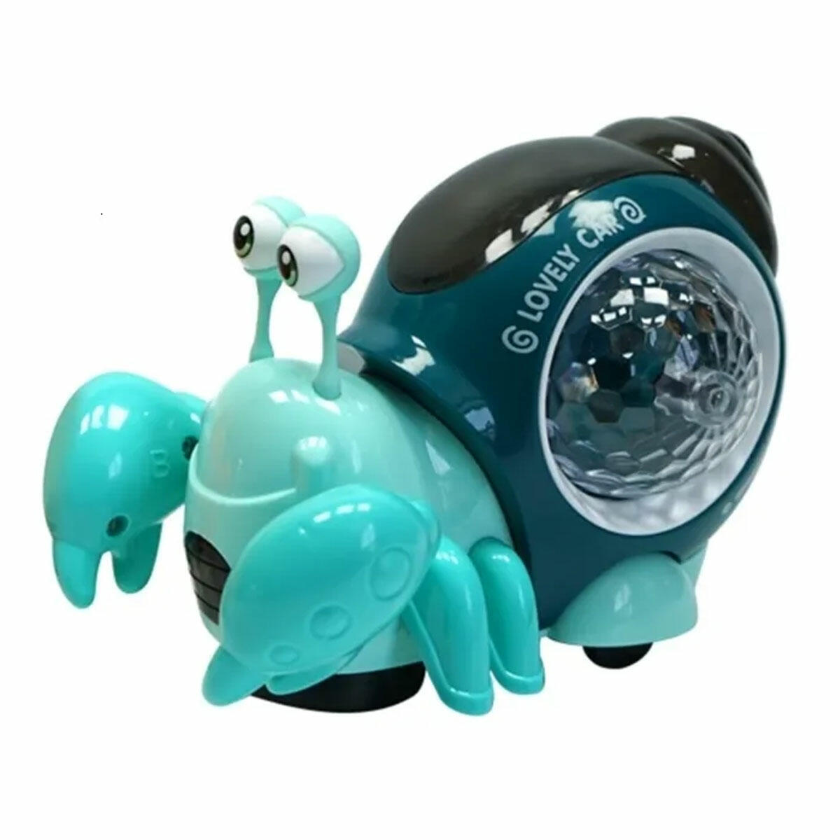 Elektrikli Sesli ve Işıklı Hareketli Istakoz | Emeklemeye Yardımcı Eğitici Bebek Oyuncağı | Renkli Projeksiyon Işıklı Interaktif Oyuncak