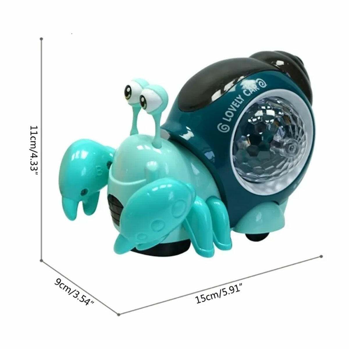 Elektrikli Sesli ve Işıklı Hareketli Istakoz | Emeklemeye Yardımcı Eğitici Bebek Oyuncağı | Renkli Projeksiyon Işıklı Interaktif Oyuncak
