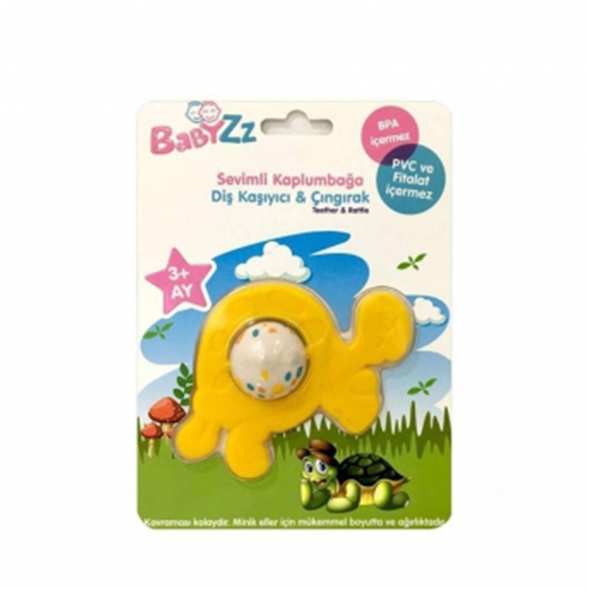 Sevimli Kaplumbağa Diş Kaşıyıcı ve Çıngırak