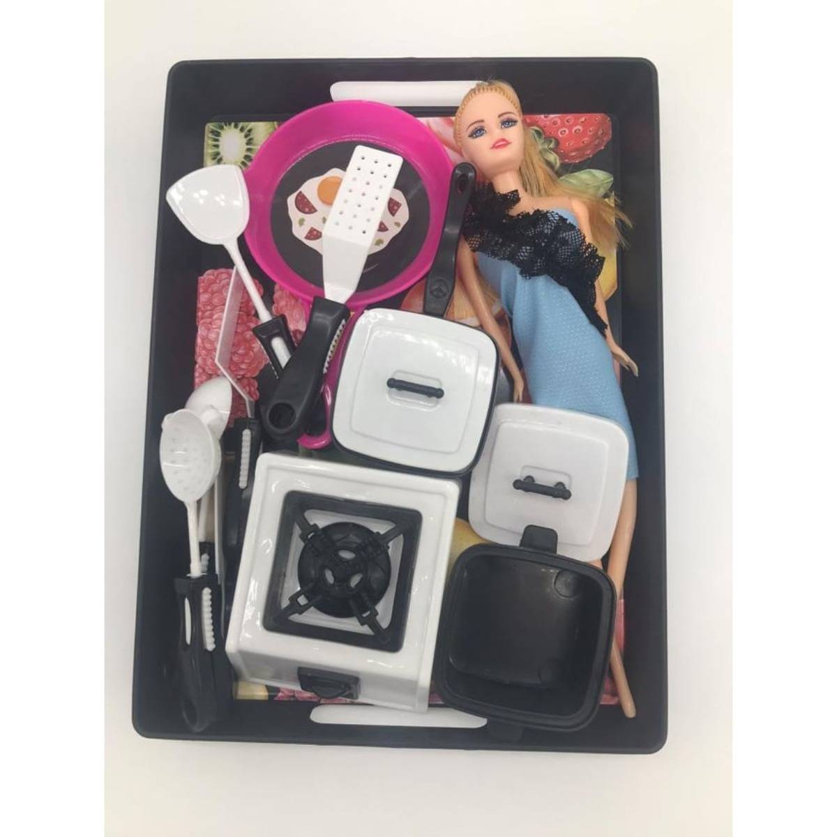 Kembay Oyuncak Tepsili Bebekli Mutfak Seti