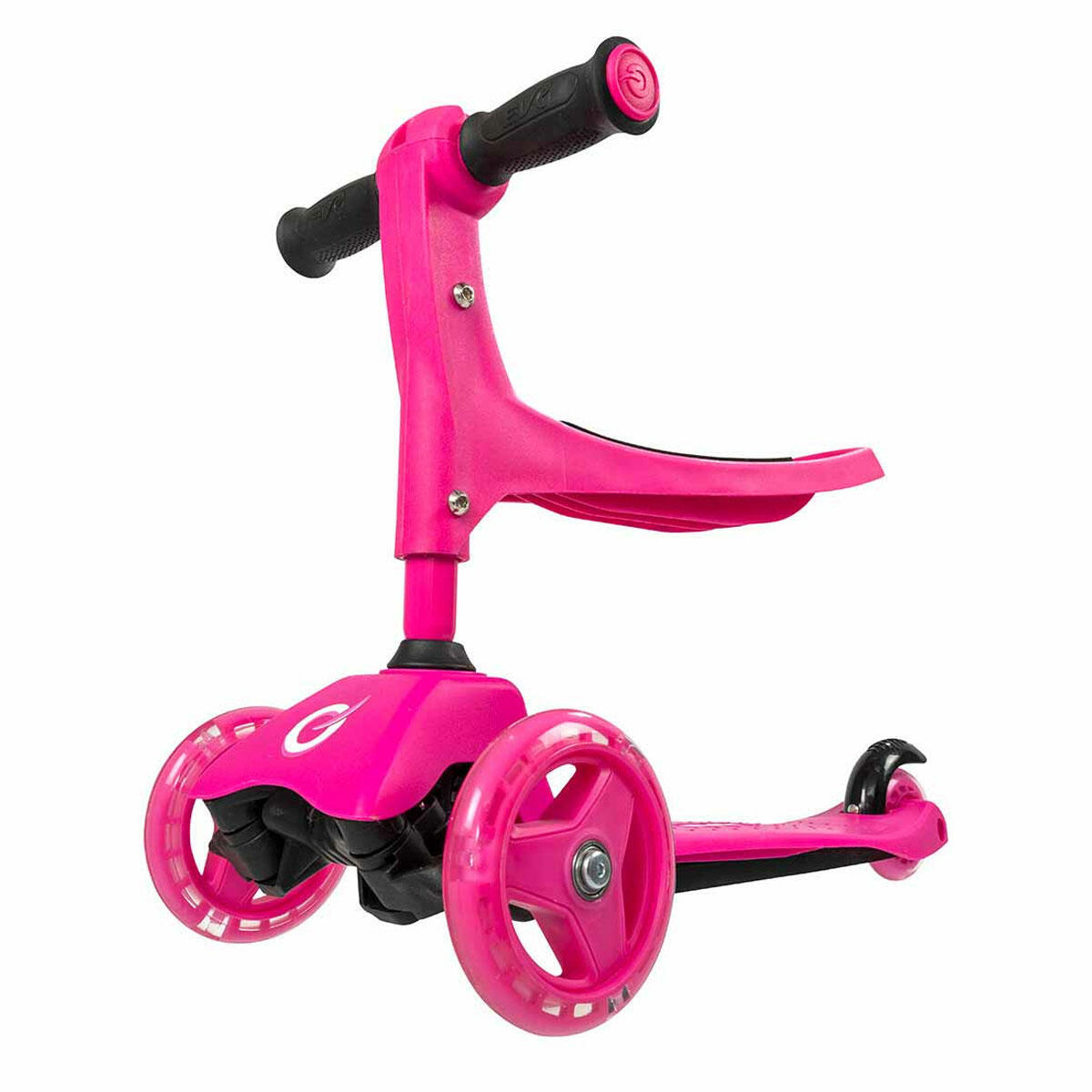Evo 3 Tekerlekli Cruiser 3'ü 1 Arada Pembe Scooter | Oturaklı ve Klasik Kullanım | Eğitici Çocuk Scooter Seti