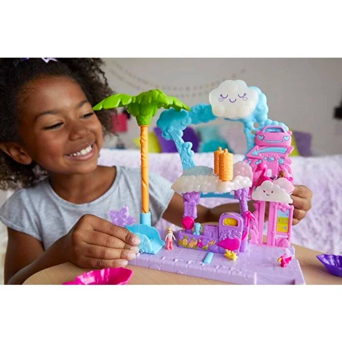 Polly Pocket Flamingo Araba Su Eğlencesi Seti