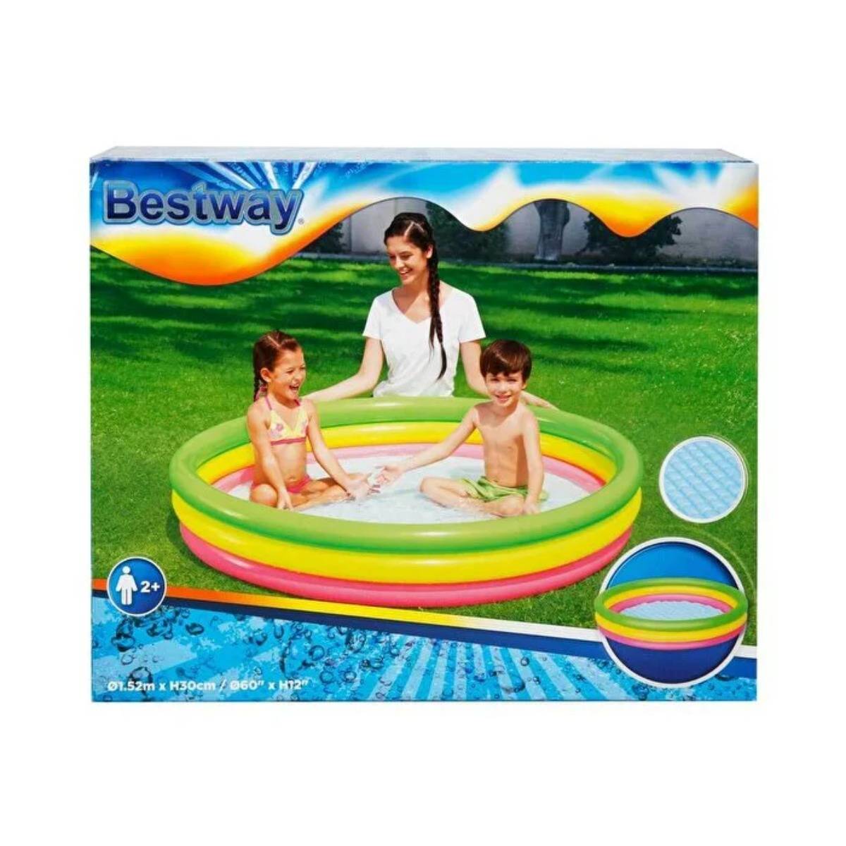 Bestway Çocuk Havuzu Renkli 3 Bölmeli (152x30 cm)