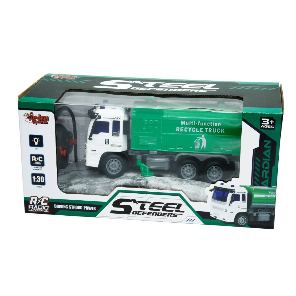 Uzaktan Kumandalı 1/30 Şarjlı Temizlik Araçları Çöp Kamyonu