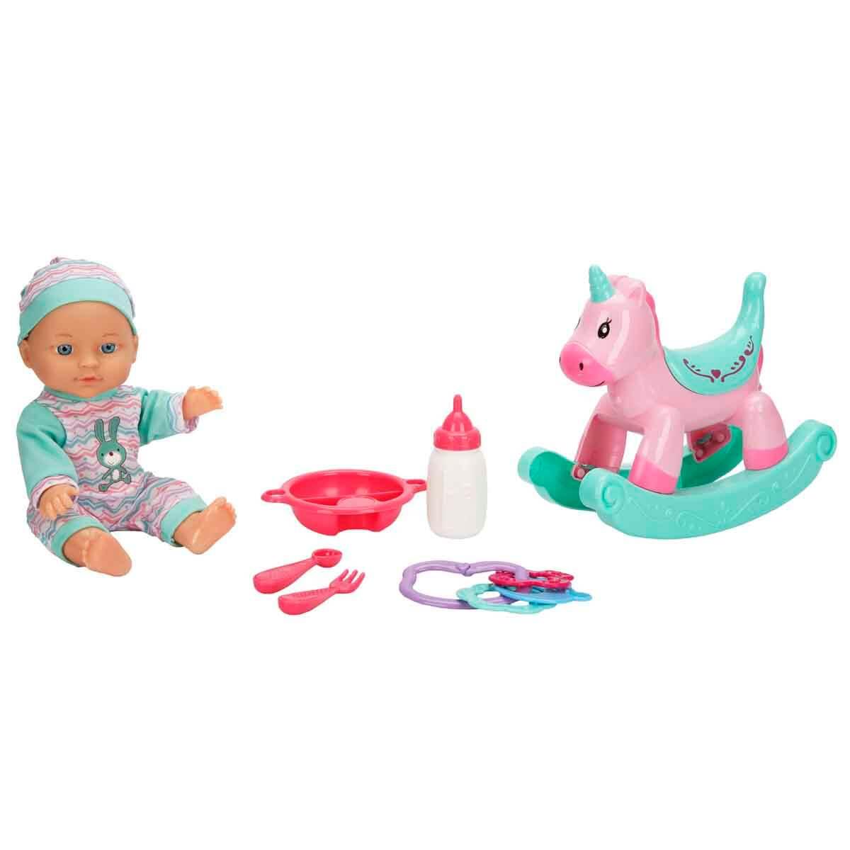 Boubou Bebek ve Sallanan Atı Oyun Seti (30 cm)