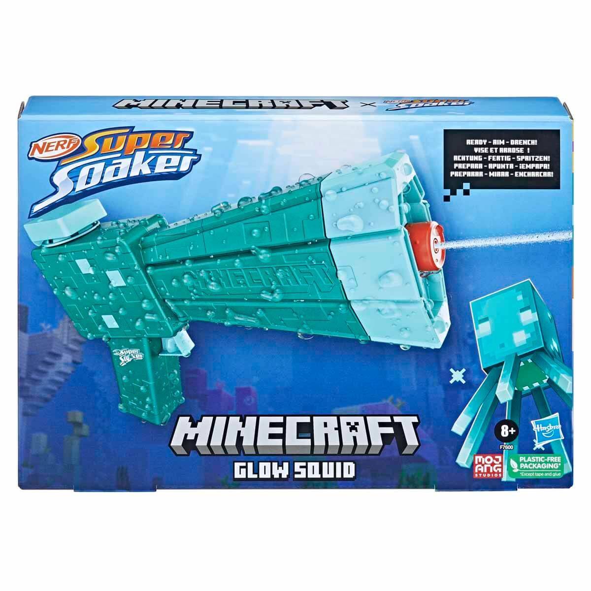 Nerf Super Soaker Minecraft Glow Squid Su Tabancası