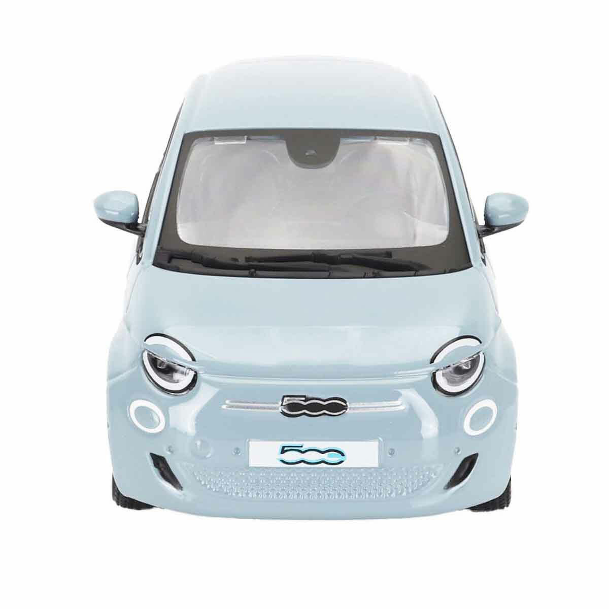 Fiat 500E 2023 Model Araba 1:24 | Die-Cast Metal Koleksiyon Aracı | Detaylı İç Mekan ve Açılabilir Kapılı Modern İtalyan Figürü