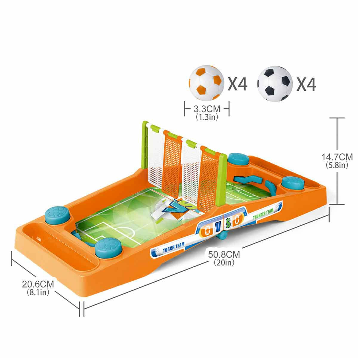 Fileli Masaüstü Futbol Oyunu 50 cm | Refleks Geliştirici Parmak Futbolu | İnteraktif İnşa Edilebilir Gol Maçı Seti