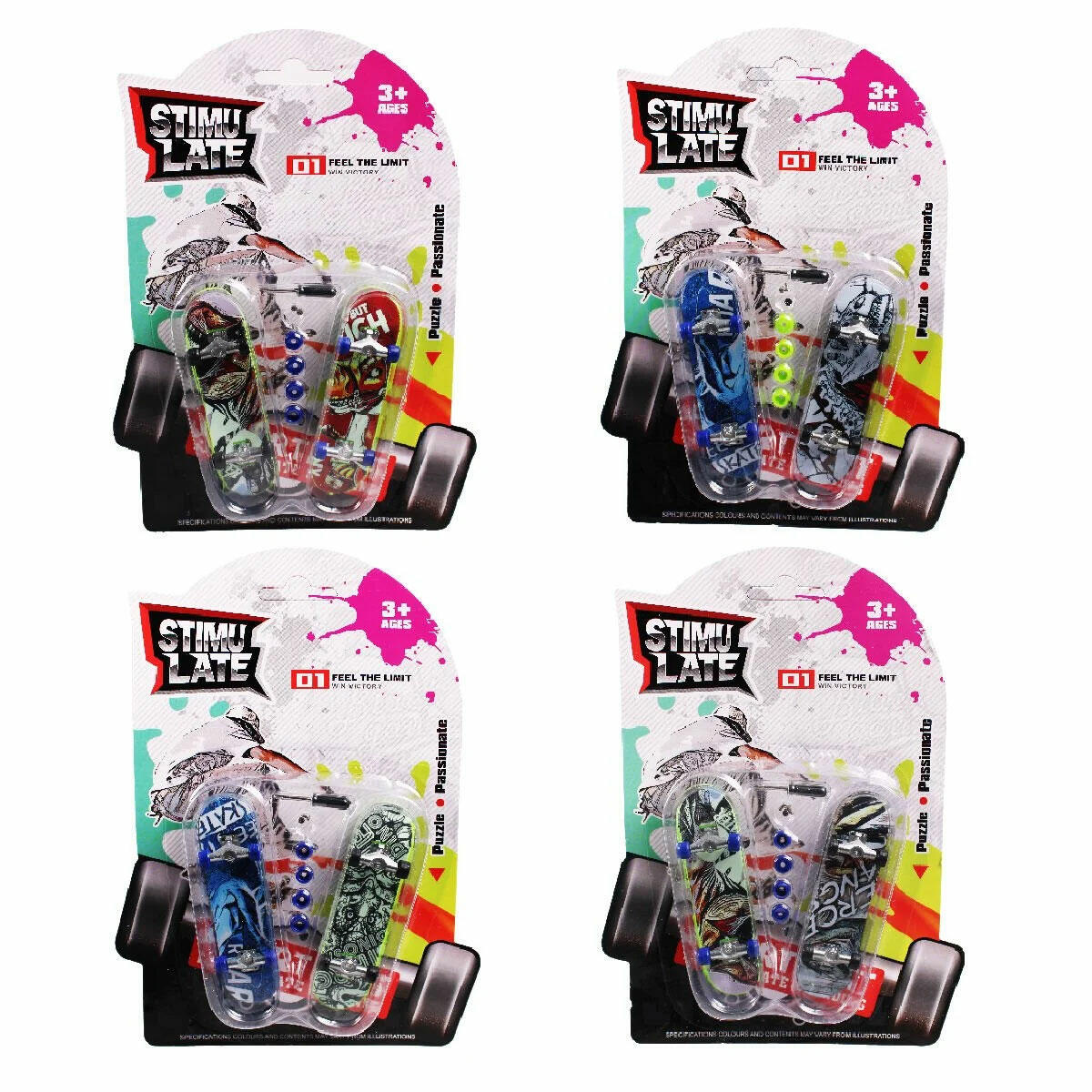 Fingerboard Skate 2'li Parmak Kaykay Seti – Mini Skateboard Oyuncak