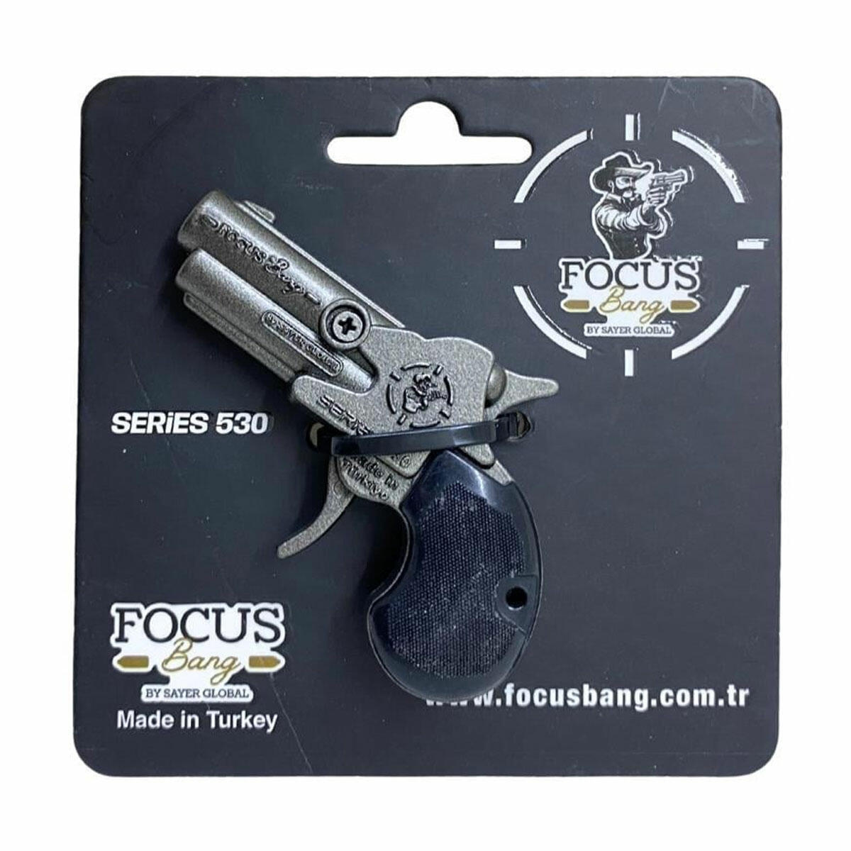 Focus Bang Oyuncak Tabanca Serisi (9,5 cm) | Metal Kapsül Atan Mini Tabanca 3 Farklı Renk