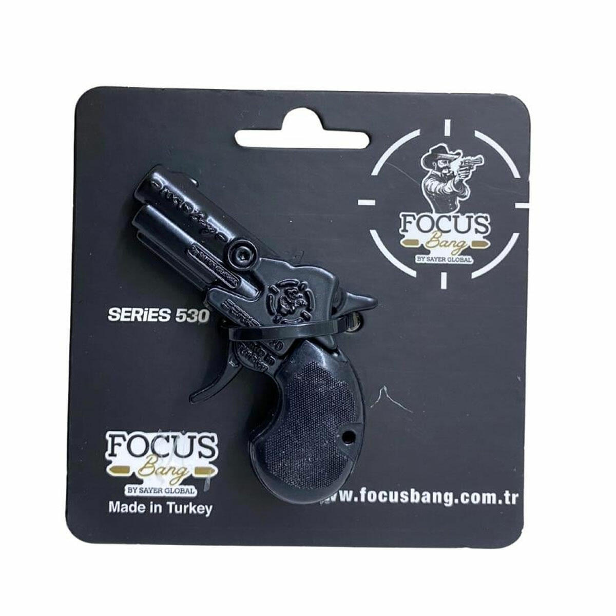 Focus Bang Oyuncak Tabanca Serisi (9,5 cm) | Metal Kapsül Atan Mini Tabanca 3 Farklı Renk