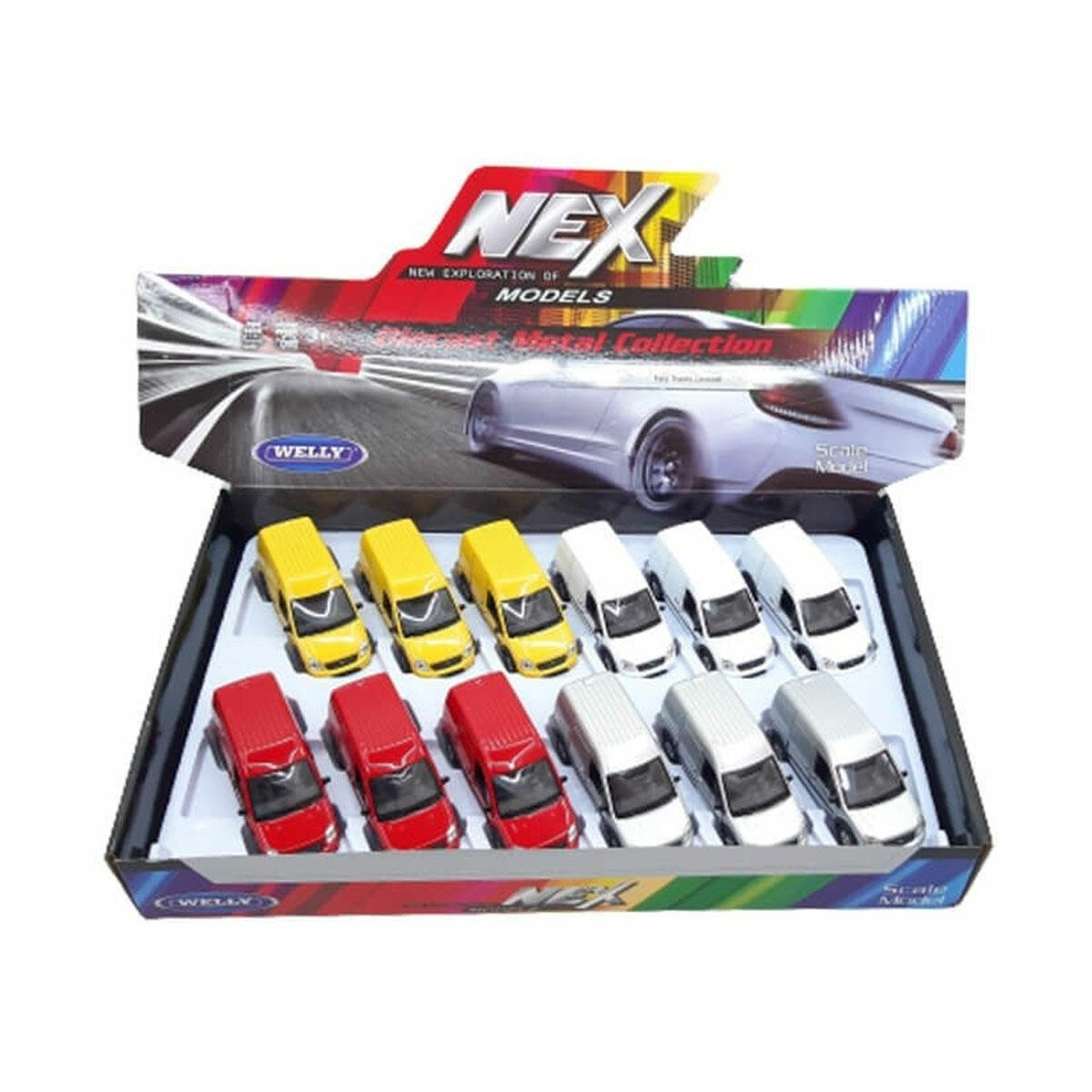 Welly 1:32 Ford Transit Connect Çek Bırak Model Araba | Açılabilir Kapılı, 12 cm Boyutunda Die-Cast Metal Ticari Araç